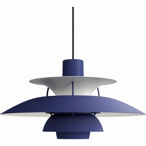 PH 5 - PENDEL - MONOCHROME DUSTY INDIGO decorative wall light fixture