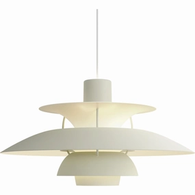 PH 5 - PENDEL - MONOCHROME PALE PEWTER flush mount chandelier