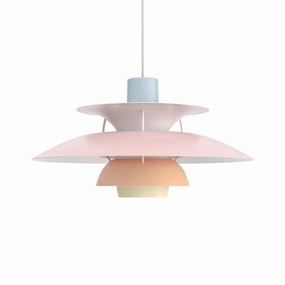 PH 5 - Pendel - Pastel Bl Rosa Fersken decorative wall light fixture