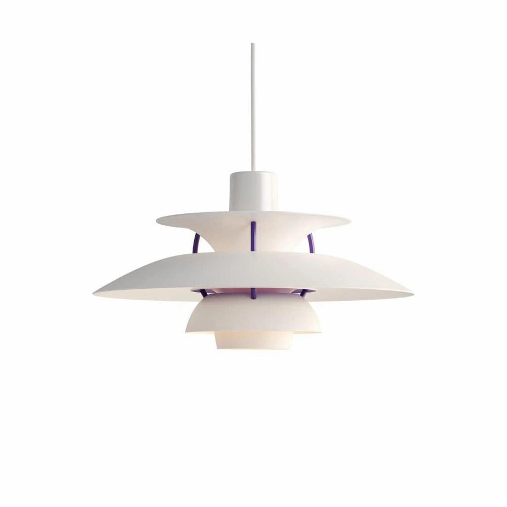 PH 5 Mini - Pendel - Klassisk Hvid flush mount chandelier