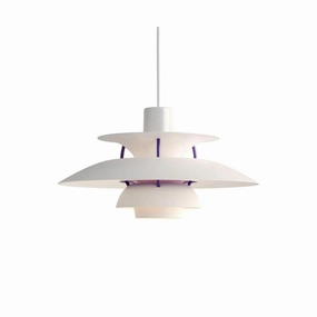 PH 5 Mini - Pendel - Klassisk Hvid flush mount chandelier