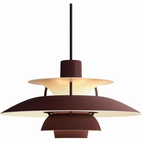 PH 5 MINI - PENDEL - MONOCHROME BURGUNDY flush mount chandelier