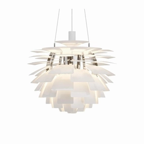 PH Artichoke 600 - Pendel - Hvid flush mount chandelier