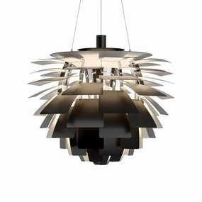 PH Artichoke 720 LED - Pendel - Sort flush mount chandelier