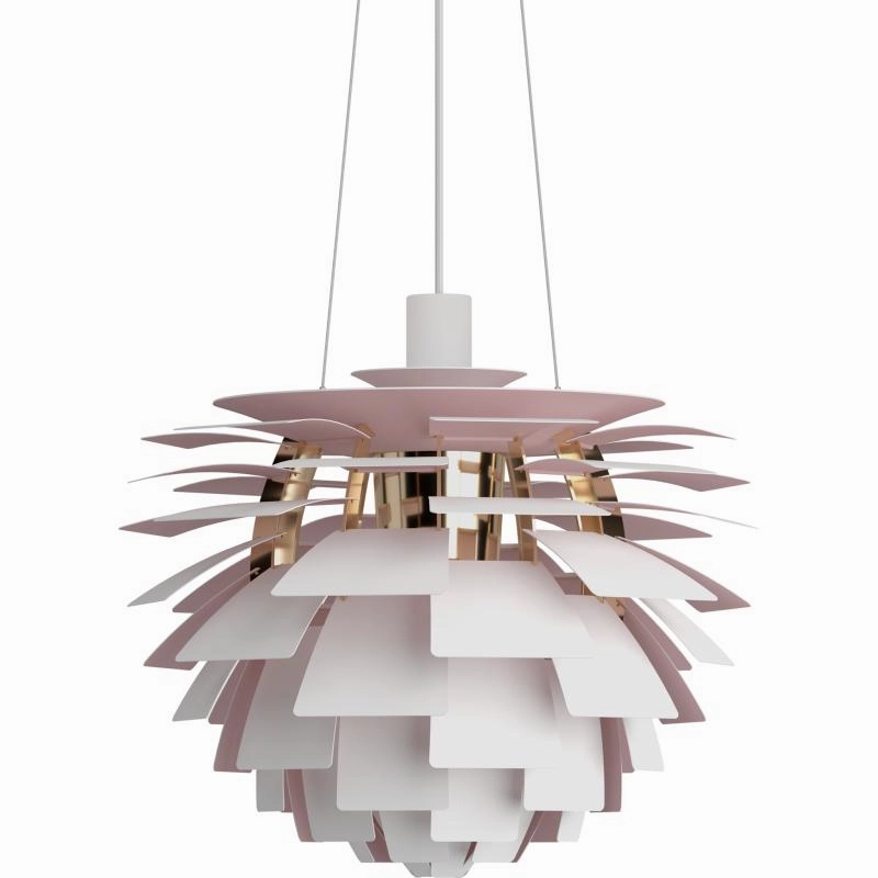 PH ARTICHOKE JUBILUM 48 - MAT HVID/PALE ROSE PENDEL flush mount chandelier