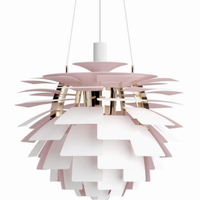 PH ARTICHOKE JUBILUM 60 - MAT HVID/PALE ROSE PENDEL flush mount chandelier