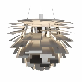 PH Artichoke "Koglen" 840 - Pendel - Rustfri Stl flush mount chandelier