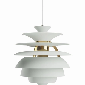 PH SNOWBALL -  PENDEL -STVET GRN/MESSING METALLISERET flush mount chandelier