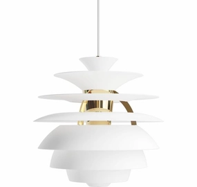 PH SNOWBALL SOFT HVID/MESSING METALLISERET decorative wall light fixture
