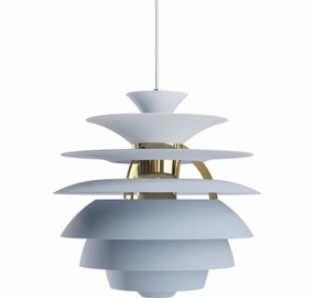 PH SNOWBALL STVET BL/MESSING METALLISERET flush mount chandelier