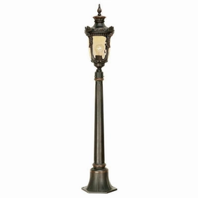 Philadelphia Old Bronze Medium Outdoor Bollard Light indoor ambient light