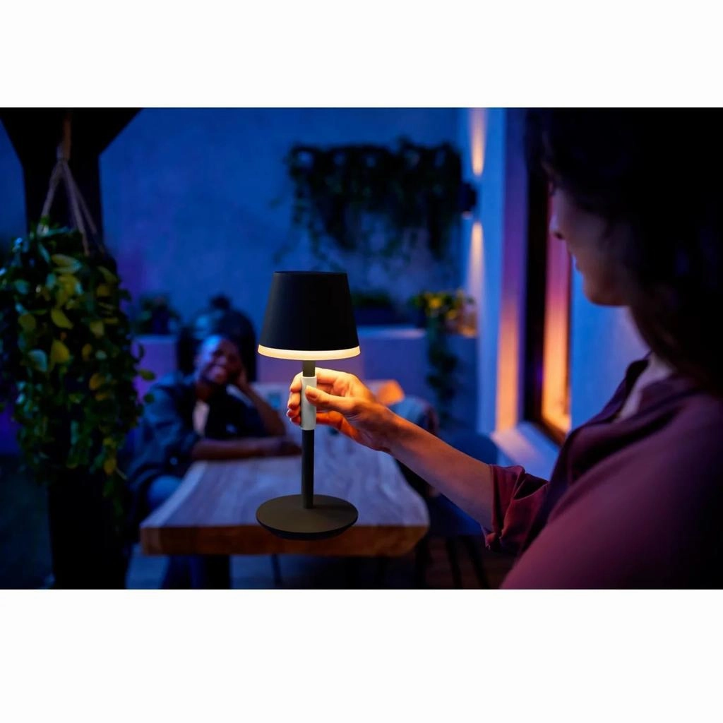 PHILIPS HUE PORTABLE SORT BORDLAMPE 929003128501