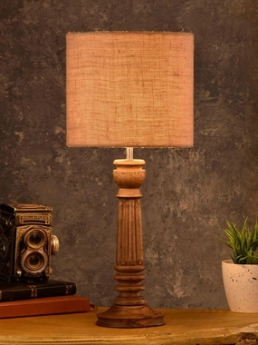 Pillar Brown Lamp with Brown Jute Shade Louis Poulsen chandelier