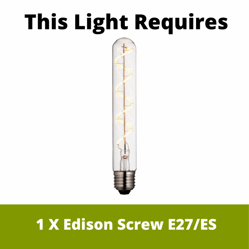 Pipette 1 Light Acid Glass & Brass Ceiling Pendant