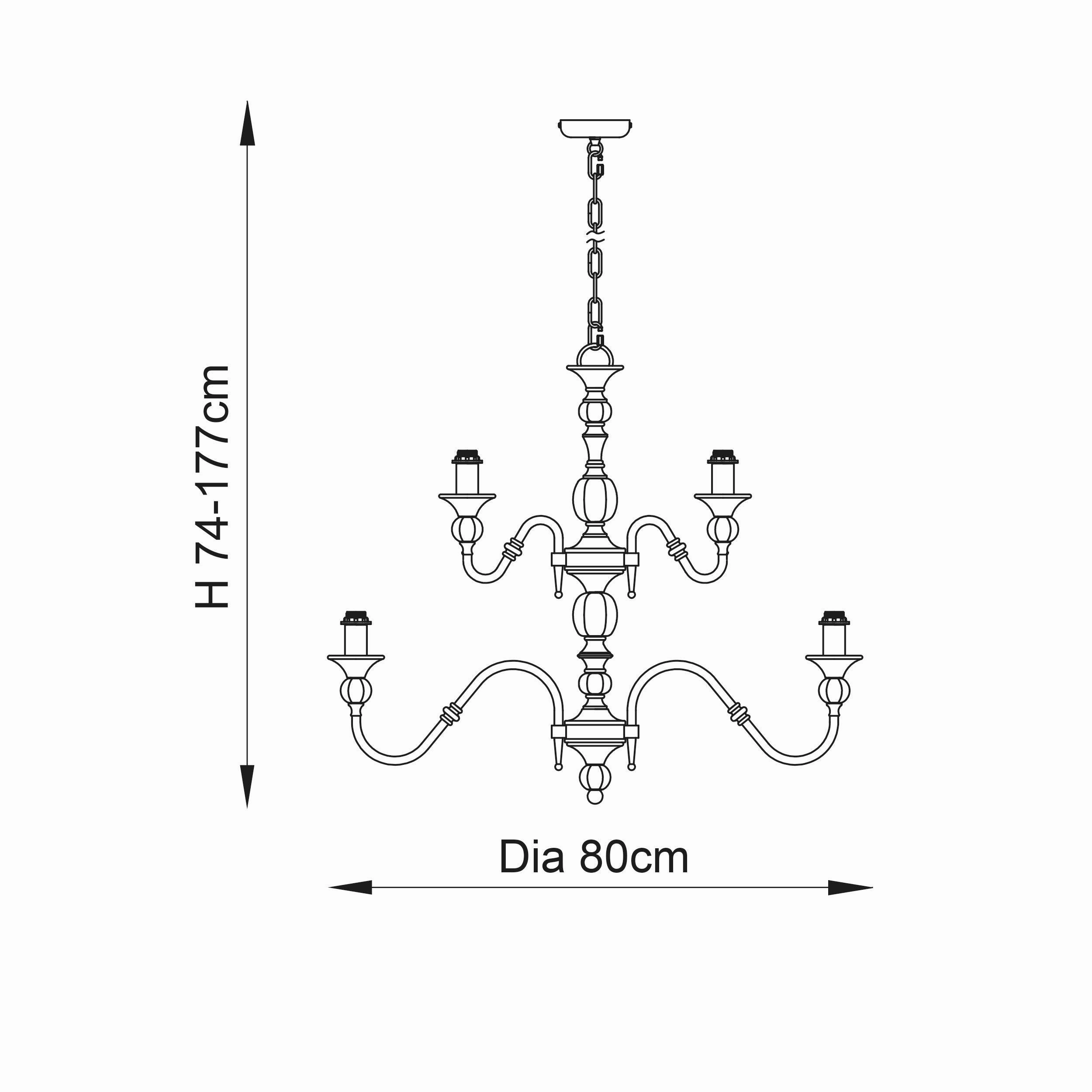 Polina 12 Light Polished Nickel Finish Chandelier