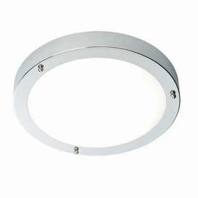 Portico Chrome & Frosted Glass Flush LED Bathroom Ceiling Light simple ceiling design light