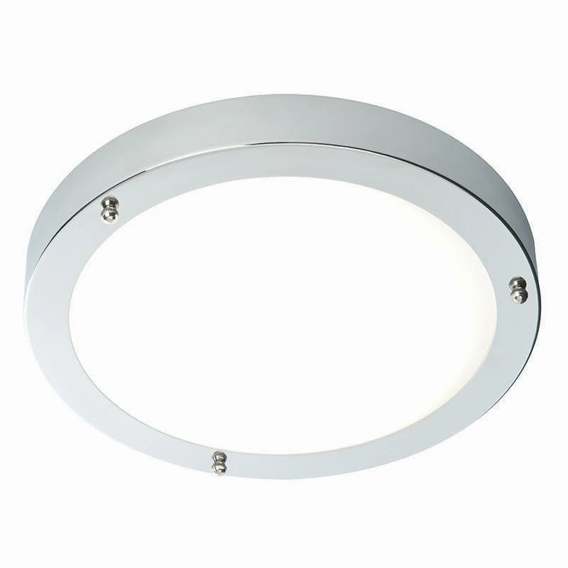 Portico Nickel & Frosted Glass Flush Bathroom Ceiling Light simple ceiling design light