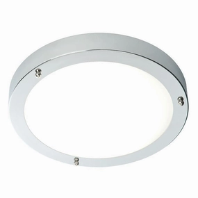 Portico Nickel & Frosted Glass Flush Bathroom Ceiling Light simple ceiling design light
