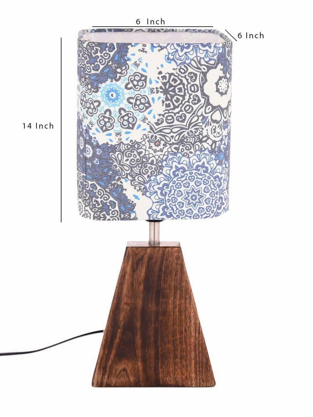 Pyramid Batik Print Lamp