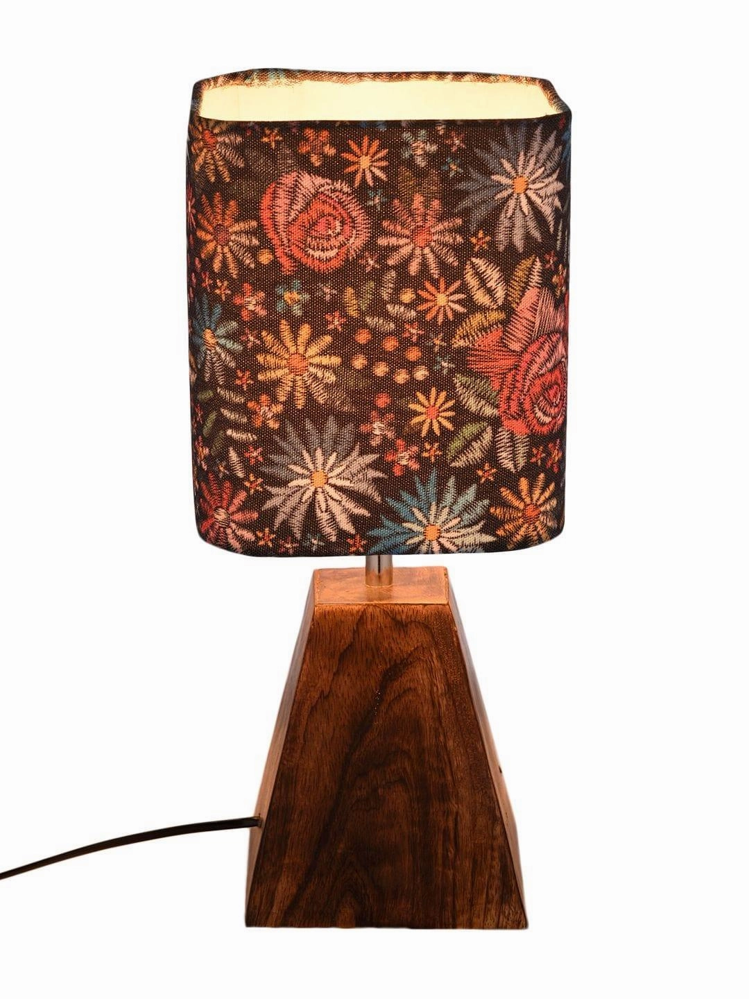 Pyramid Black Floral Stich Lamp