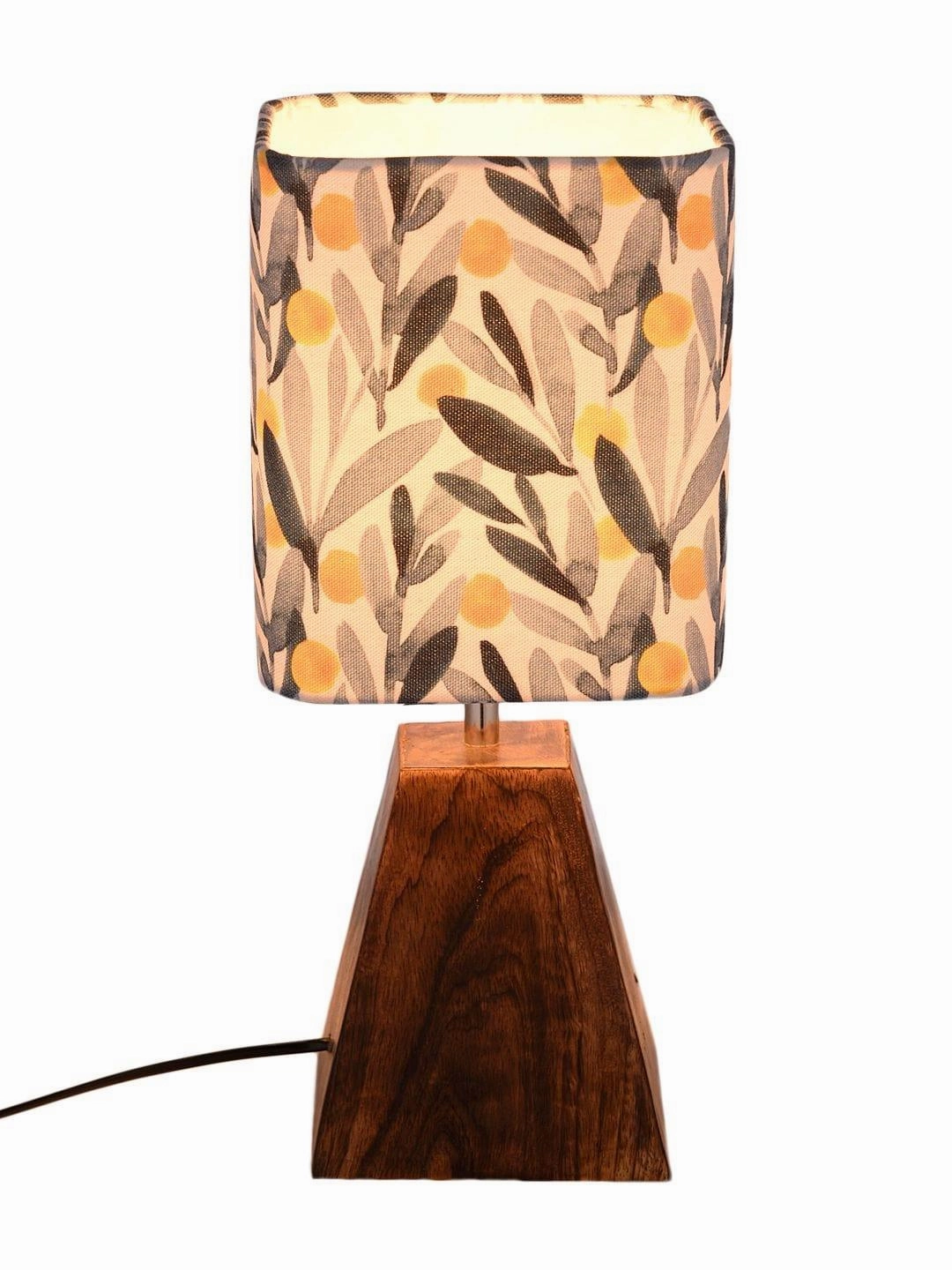 Pyramid Leafy Print Lamp