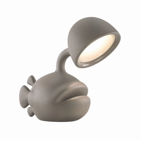 Qeeboo Abyss Table Lamp, Dove Grey designer outdoor lamp