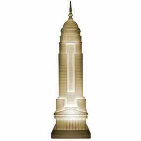 Qeeboo Empire Floor Lamp Metal Finish By Studio Job, Gold garden LED light