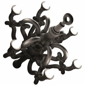 Qeeboo Fallen Chandelier Table Lamp M, Black Louis Poulsen chandelier