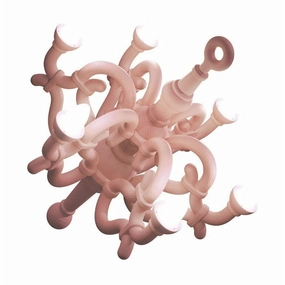 Qeeboo Fallen Chandelier Table Lamp Xl, Powder Pink Louis Poulsen chandelier