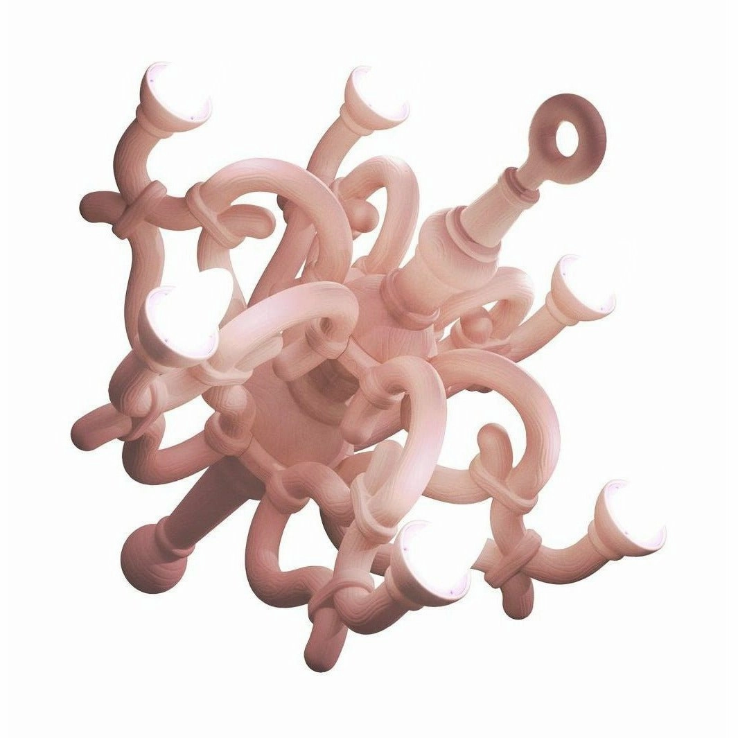 Qeeboo Fallen Chandelier Table Lamp Xl, Powder Pink Louis Poulsen chandelier