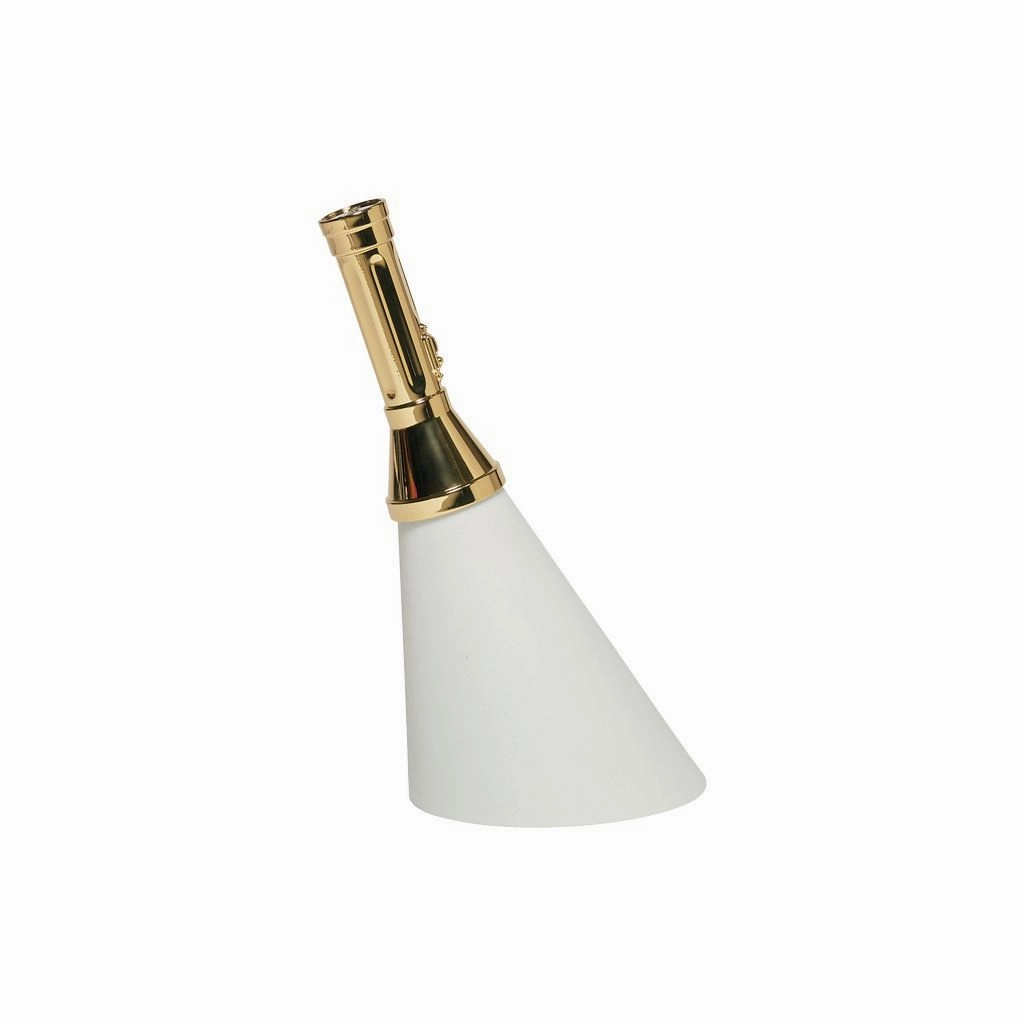 Qeeboo Flash Rechargeable Led Table Lamp Metal Finish H 48 Cm, Gold