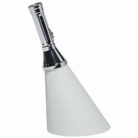 Qeeboo Flash Rechargeable Led Table Lamp Metal Finish H 48 Cm, Silver designer outdoor lamp