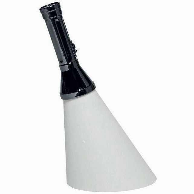 Qeeboo Flash Rechargeable Led Table Lamp Metal Finish H 48 Cm, Titanium designer outdoor lamp