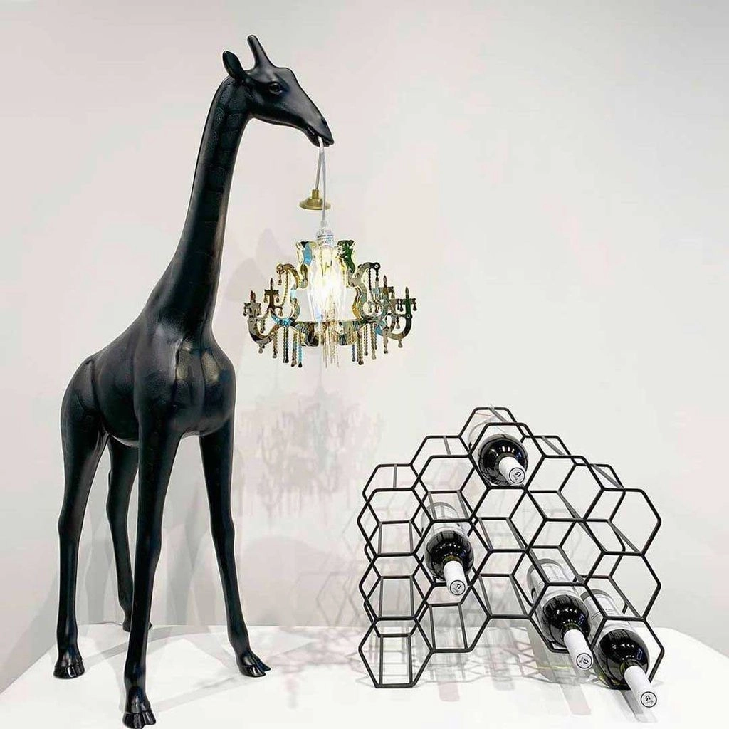 Qeeboo Giraffe In Love Floor Lamp Xs H 1m, Black