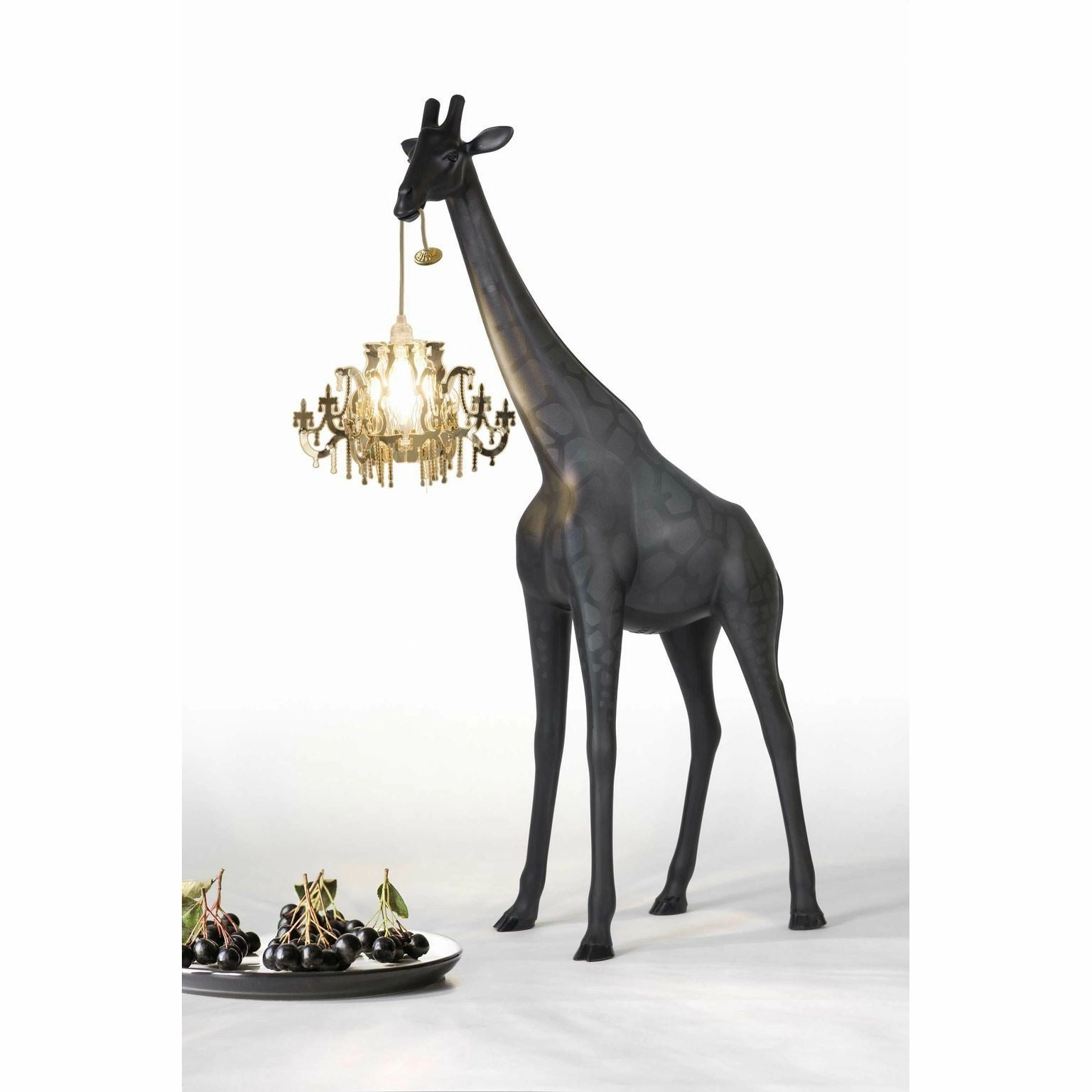 Qeeboo Giraffe In Love Floor Lamp Xs H 1m, Black
