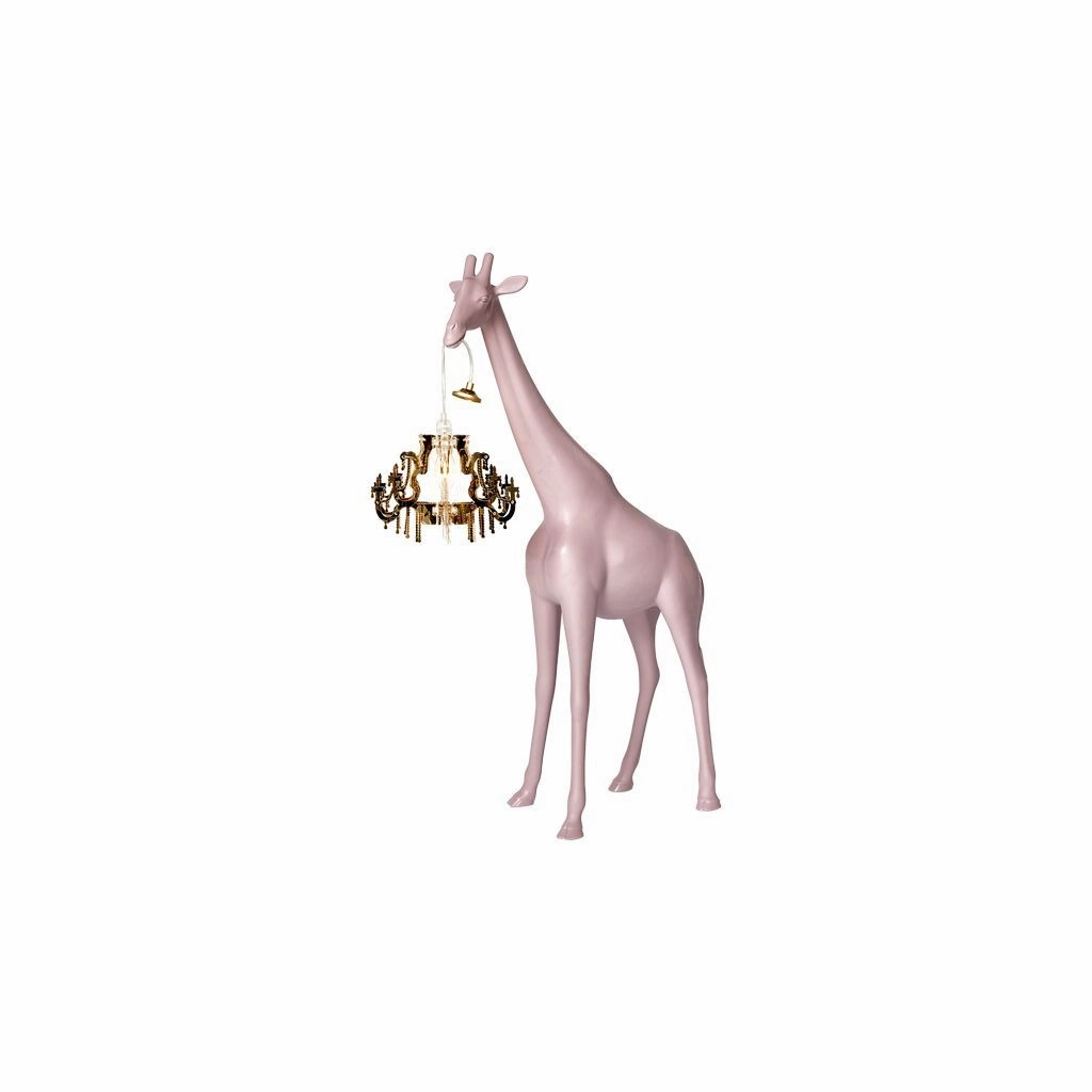 Qeeboo Giraffe In Love Floor Lamp Xs H 1m, Dusty Rose