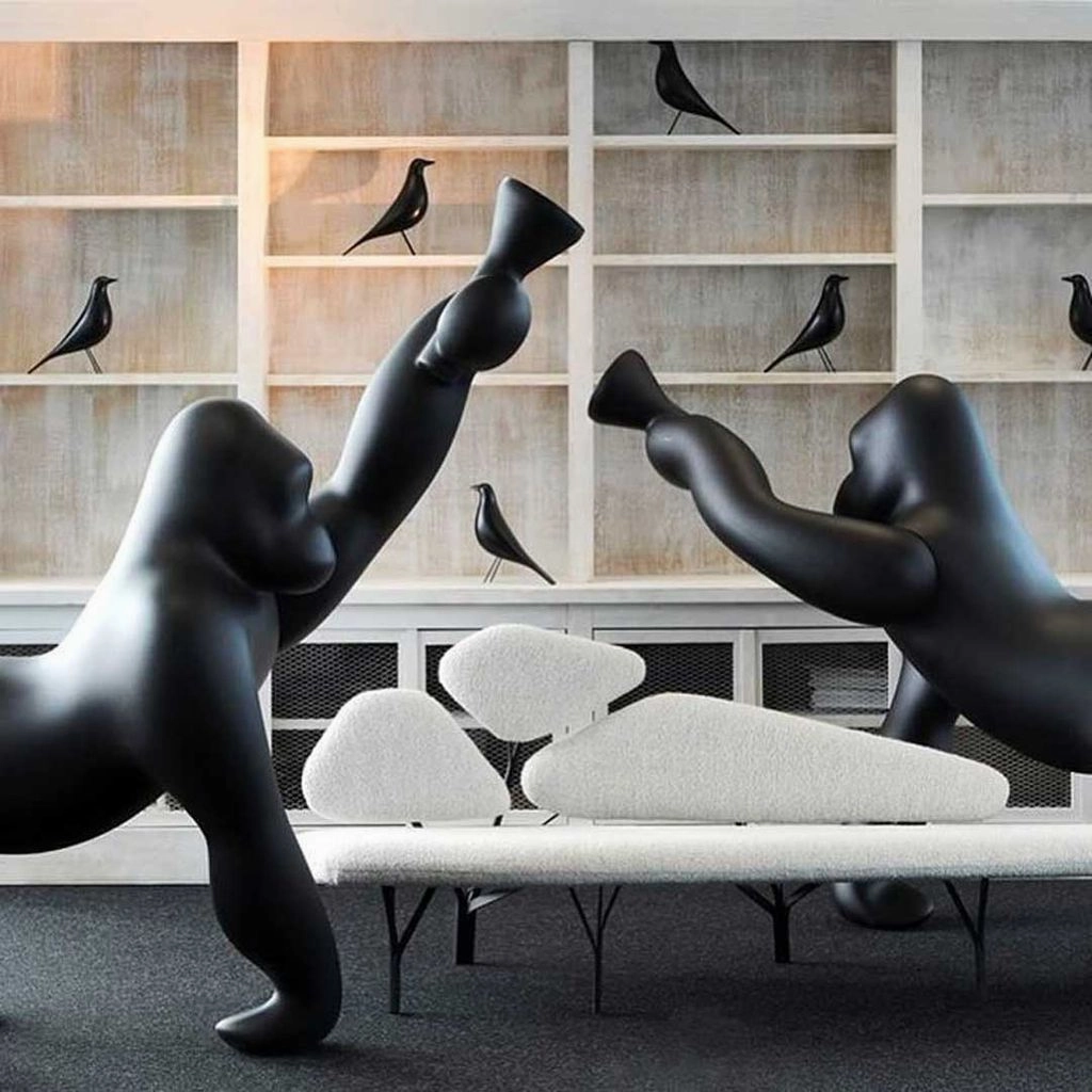 Qeeboo Kong Floor Lamp By Stefano Giovannoni H 1.4m, Ivory