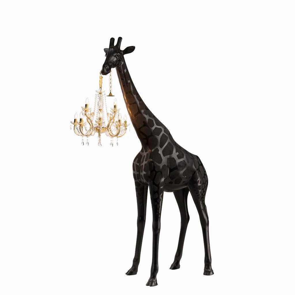 Qeeboo New Giraffe In Love Floor Lamp M H 2.65m, Black