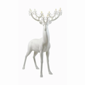 Qeeboo Sherwood Floor Lamp By Marcantonio H 2m, White garden LED light