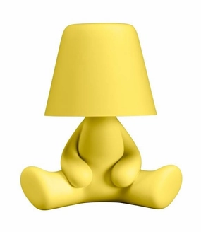 Qeeboo Sweet Brothers Table Lamp Joe, Yellow designer outdoor lamp