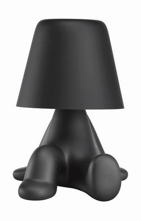 Qeeboo Sweet Brothers Table Lamp Rob, Black designer outdoor lamp