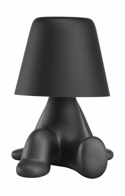 Qeeboo Sweet Brothers Table Lamp Rob, Black designer outdoor lamp