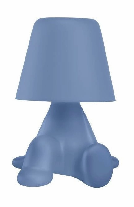 Qeeboo Sweet Brothers Table Lamp Rob, Light Blue designer outdoor lamp
