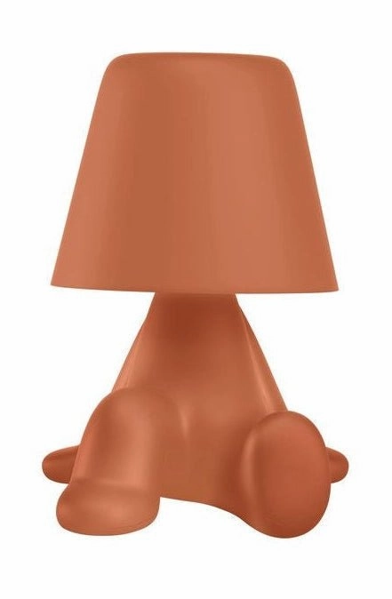 Qeeboo Sweet Brothers Table Lamp Rob, Terracotta designer outdoor lamp