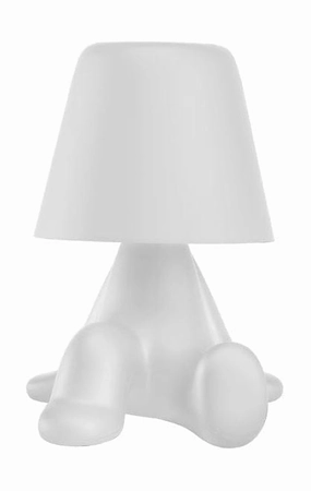 Qeeboo Sweet Brothers Table Lamp Rob, White designer outdoor lamp
