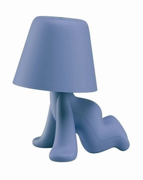 Qeeboo Sweet Brothers Table Lamp Ron, Light Blue designer outdoor lamp