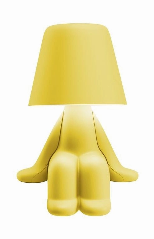 Qeeboo Sweet Brothers Table Lamp Sam, Yellow designer outdoor lamp