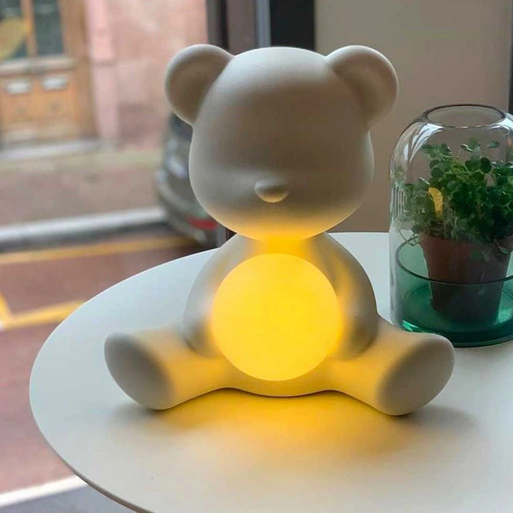 Qeeboo Teddy Girl Led Rechargeable Table Lamp, Black