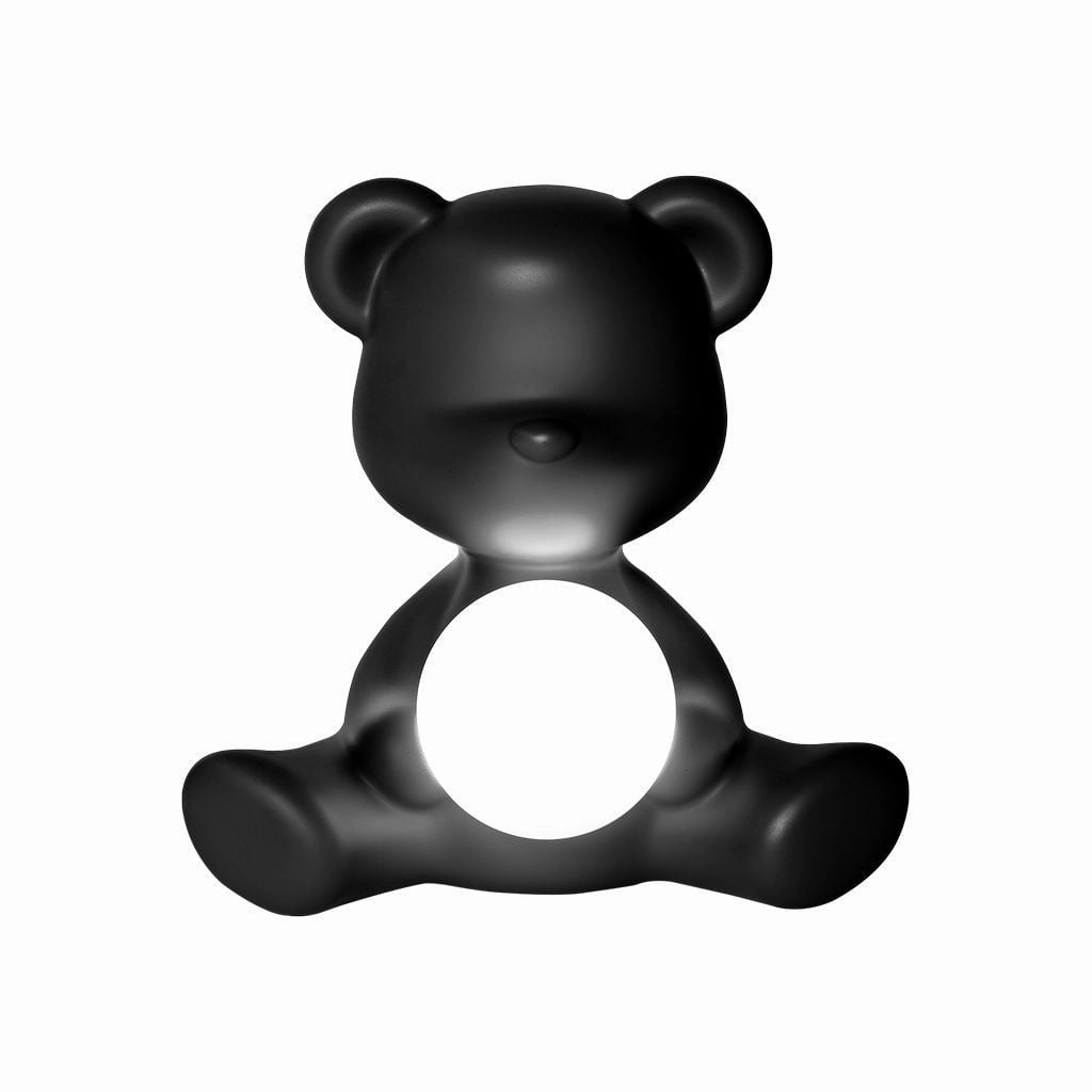 Qeeboo Teddy Girl Led Rechargeable Table Lamp, Black