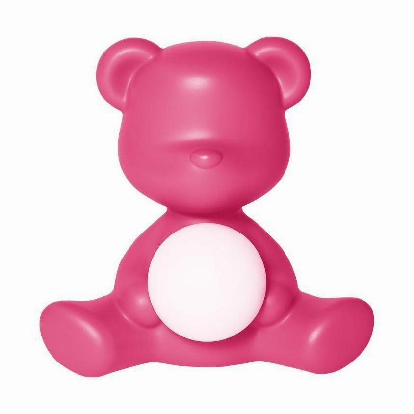 Qeeboo Teddy Girl Led Rechargeable Table Lamp, Fuxia designer outdoor lamp